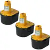 Image de 3x Batterie Compatible Avec Black & Decker Kc1262, Mt1203b, Kc1262fk, Kc1262f, Hp431k-2, Kc12e, Kc1252cn Outil Électrique (2000 Mah, Nimh, 12 V) - Vhbw