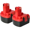 Image de Vhbw 2x Batterie Compatible Avec Bosch Psr 140, Psr 14.4/n, Psr 14.4ve-2(/b), Psr 14.4, Psr 14.4-2 Outil Électrique (3000 Mah, Nimh, 14,4 V)