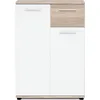 Image de Petit Buffet Rangement - Blanc mat et Chêne Sonoma - Classique - 60 cm