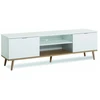 Image de CALICOSY - Meuble TV 2 Portes 2 Niches L160 cm - COPENHAGUE