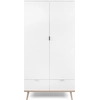 Image de CALICOSY - Armoire 2 Portes 2 Tiroirs avec Penderie H180 cm - COPENHAGUE