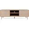 Image de CALICOSY - Meuble TV 2 portes L150 cm - Impression Rotin - BALI