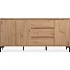 Image de CALICOSY - Buffet 3 Portes 3 Tiroirs et 2 Étagères L170 cm - PLOCK