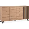 Image de CALICOSY - Buffet 3 portes et 4 tiroirsReproduction chêne artisan L160 cm - LUBLIN