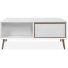 Image de CALICOSY - Table Basse 2 Tiroirs et Niches L94 cm - ARONA