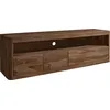 Image de MASSIVMOEBEL24 | Meuble TV 190x50 Palissandre teinté Smoked cherry TORONTO #147
