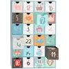 Image de BRUBAKER Calendrier de l'Avent à remplir - Noël animal bleu - Calendrier de Noël DIY avec 24 portes pour des bons d'achat, des friandises