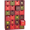 Image de Calendrier de l'Avent BRUBAKER à remplir - Noël traditionnel rouge-vert or - Calendrier de Noël DIY avec 24 portes - 39 cm