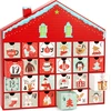 Image de BRUBAKER Calendrier de l'Avent à remplir - Maison de Noël - Calendrier de Noël DIY avec 24 portes pour bons d'achat, friandises - 40,5 cm - Carton