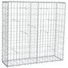 Image de Estexo   Gabion À Pierres En Métal Galvanisé 100x100x30 Cm   Maille 5x10 Cm   Épaisseur 4 Mm   Installation Rapide Et Facile
