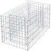 Image de Estexo - Jardinière En Gabion En Métal Galvanisé 90 X 50 X 50 Cm