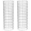 Image de Estexo - 2 Gabions De Pierre Colonne Ronde En Métal Galvanisé Ø 35 Cm Hauteur 100 Cm