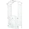 Image de Mucola - 2x Rose Voûte, Pergola, Treillis, Porte Jardin En Bois Blanc, Porte Pergola