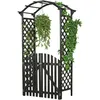 Image de Melko - Arche De Rosier Avec Treillis De Portail Aide À L'Escalade Pour Les Plantes Grimpantes Arche En Bois De Pergola