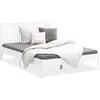 Image de Lit double en bois 140x200 blanc