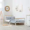 Image de Lit en bois simple Lit enfant 90x200 Jeunesse de lit massif blanc pin cadre