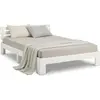 Image de lit en bois 120 x 200 cm lit double blanc