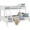 Image de Lit Enfant Lit Superposé 90x200 et 140x200 Lit D'Enfant Bois Blanc