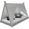 Image de Lit bébé tipi 90x200 jeunes lits gris lit Chambre enfant tissu