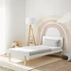 Image de Lit en bois simple Lit enfant 90x200 Lit de jeunesse massif blanc pin Cadre de lit Lit junior Sommier à lattes
