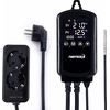 Image de Thermostat à prise NEMAXX® NTP16 230 V (3000 W/16 A) avec sonde NTC 2 m, mode chauffage/refroidissement, programme hebdomadaire, 2 prises