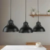 Image de Lustre Suspension D'Intérieur Sven Noir À 3 Lumières Au Design Industriel 3xe27 - Noir