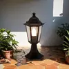 Image de Lampe de socle résistante aux intempéries "Paris" Noir Aluminium Verre H:40cm IP44 Lanterne extérieure Cour Jardin