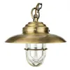 Image de Suspension D'Extérieur Kavala De Couleur Cuivre Poli En Laiton Au Design Maritime Étanche Ip54 H:23cm - Laiton Antique