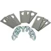 Image de 9x Lame De Rechange Compatible Avec Worx Landroid S500i, Wa0176, L1500i, M1000i, M500, M800 - Lames De Rechange, Or, Acier (revêtement Titane) - Vhbw