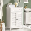 Image de SoBuy Armoire de salle de bain Commode - Meuble de salle de bain polyvalent avec tiroir, résistant à l'humidité - Armoire peu encombrante Blanc, 60x87x35cm, FRG238-W