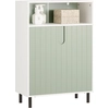 Image de SoBuy BZR138-GR Commode de salle de bain Armoire midischrank Commode Sideboard Flurschrank Blanc-Vert