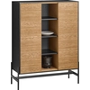 Image de SoBuy HFSB04-SCH Buffet Armoire de cuisine Commode Armoire d'entrée Buffet Armoire à chaussures Commode de cuisine Armoire de rangement Noir LHT env. 92x119x40cm