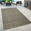 Image de Tapis ethnique d'extérieur beige motif oriental balcon terrasse résistant dimensions 60 x 100 cm