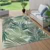 Image de Tapis d'extérieur résistant aux intempéries Balcon Palmiers Jungle Motif floral Boho Vert Taille 140x200 cm