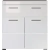 Image de trendteam Armoire de salle de bains, Amanda Blanc mélaminé/Blanc brillant 73 x 79 x 31 cm