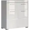 Image de Trendteam - Meuble Bas De Salle De Bain Amanda - Blanc - 2 Portes + 1 Tiroir - L73 X P31 X H79 Cm