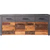 Image de trendteam Salle de séjour Sideboard Indy Graphite Gris Matera-Old Wood NB/Old Wood NB 178 x 76 x 40 cm