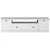 Image de Meuble Tv 2 Portes 2 Tiroirs 177x41x49 Cm Blanc - Eunoia