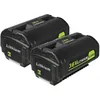 Image de Vhbw 2x Batterie Compatible Avec Ryobi 625 Cfm R40402, Rbc36x20b, 500 Cfm, Rbc36x26b, 40v Vac Attack Leaf Mulcher Outil Électrique (5000 Mah, Li-ion, 36 V)