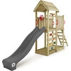 Image de Tour de jeux Wickey JoyFlyer avec toboggan et mur d'escalade, couleur anthracite