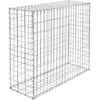 Image de Wiltec Gabion   100 x 80 x 30 cm   Largeur maille 5 x 10 cm   Mur Paroi en pierre, Bordure de jardin, Espalier à Grillage métallique, Clôture, Panier   pour Jardinage, Paysagisme