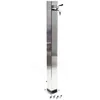 Image de Wiltec   Colonne D’eau En Acier Inoxydable 95 Cm   Forme Carrée   Robinet Avec Raccord Résistant Aux Uv Et Au Gel   Point D'Eau Extérieur Pour Jardin