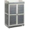 Image de Wiltec - Meuble De Jardin 670 X 465 X 997 Mm   Abri Avec Espace De Rangement Inférieur   Armoire Table Pour Plantes, Cabane Cabanon   Couleur Grise