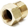 Image de Wiltec Pièce de rechange pour désherbeur thermique jusqu’à 2000°, adaptateur réducteur, raccord de remplacement pour tuyau de gaz de 20 mm BSPP 1/2" mâle gauche vers 16 mm BSPP 3/8" femelle gauche