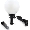 Image de Wiltec Lampe boule extérieure   200 x 200 x 410 mm   Ø 20 cm   Luminaire ronde de jardin avec piquet   Lampadaire IP44 avec Douille de 40W E27