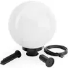 Image de Wiltec Lampe boule extérieure   300 x 300 x 510 mm   Ø 30 cm   Luminaire ronde de jardin avec piquet   Lampadaire IP44 avec Douille de 40W E27