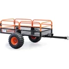 Image de Wiltec Remorque basculante   2159 x 1219 x 762 mm   capacité 680 kg   avec Grille et Parois amovibles   pour Tondeuse autoportée ATV Jardinage Transport
