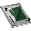 Image de Wiltec Bâche de camion 5 x 4m 120g/m² vert/gris PE illets alu 100cm Haute protection Vol UV Intempéries Moisi Étanche Solide Haute Résistante Couverture Sécurité routière
