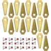 Image de Wiltec Lot de 18 lames de rechange pour robot tondeuse   en Acier inoxydable et Titane   49 x 19 mm   épaisseur 1 mm   Tonte de Gazon Pelouse, Jardinage