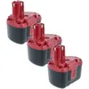 Image de Vhbw 3x Batterie Compatible Avec Bosch 1645k-24 1645b-24, 52324, 3924-24, 3960, 3452, 3924, 1660, 1660k-24 Outil Électrique (2000 Mah, Nimh, 24 V)